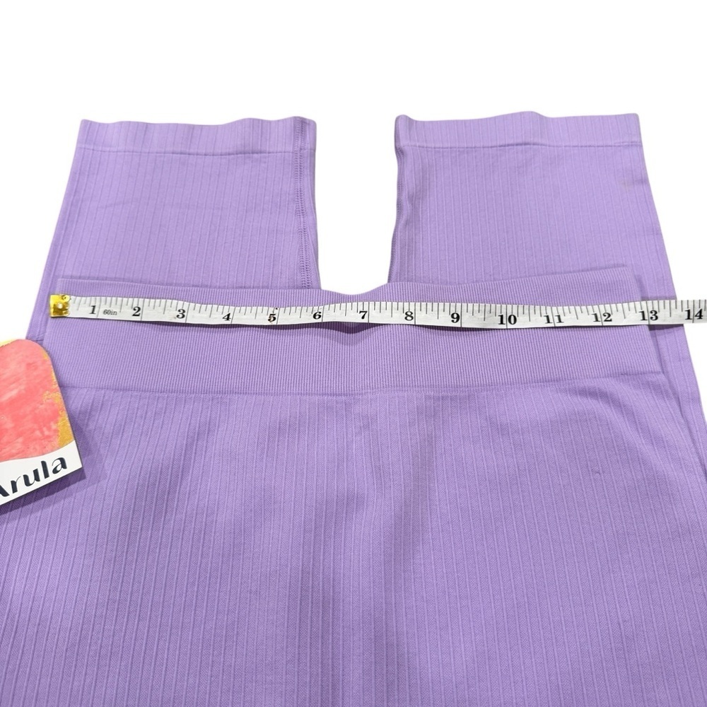 NWT Arula Intimates Women's Seamless Digital Lavender Ribbed Leggings Size 1X A - Picture 7 of 9